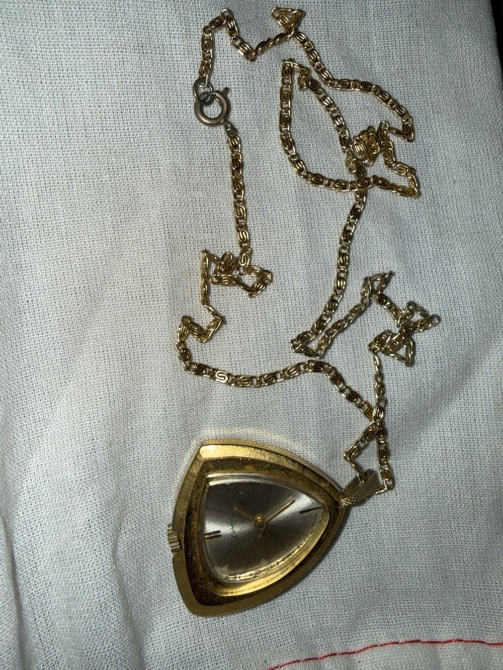 Rare vintage Endura Swiss Made pendant watch necklace